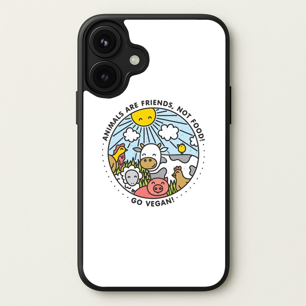 Animals Are Friends, Not Food - Vegan Phone Case for iPhone 17