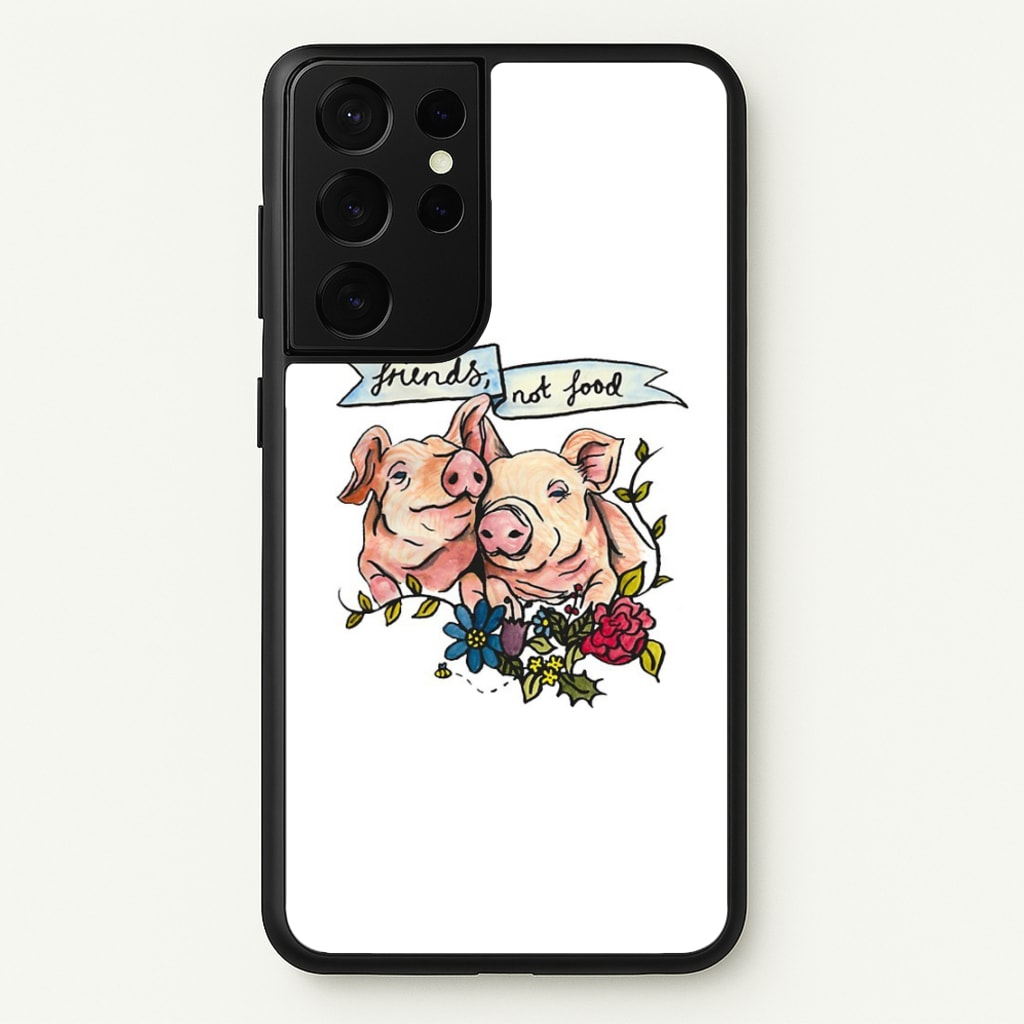 Friends Not Food - Vegan - Vegan Phone Case for Galaxy S21 Ultra