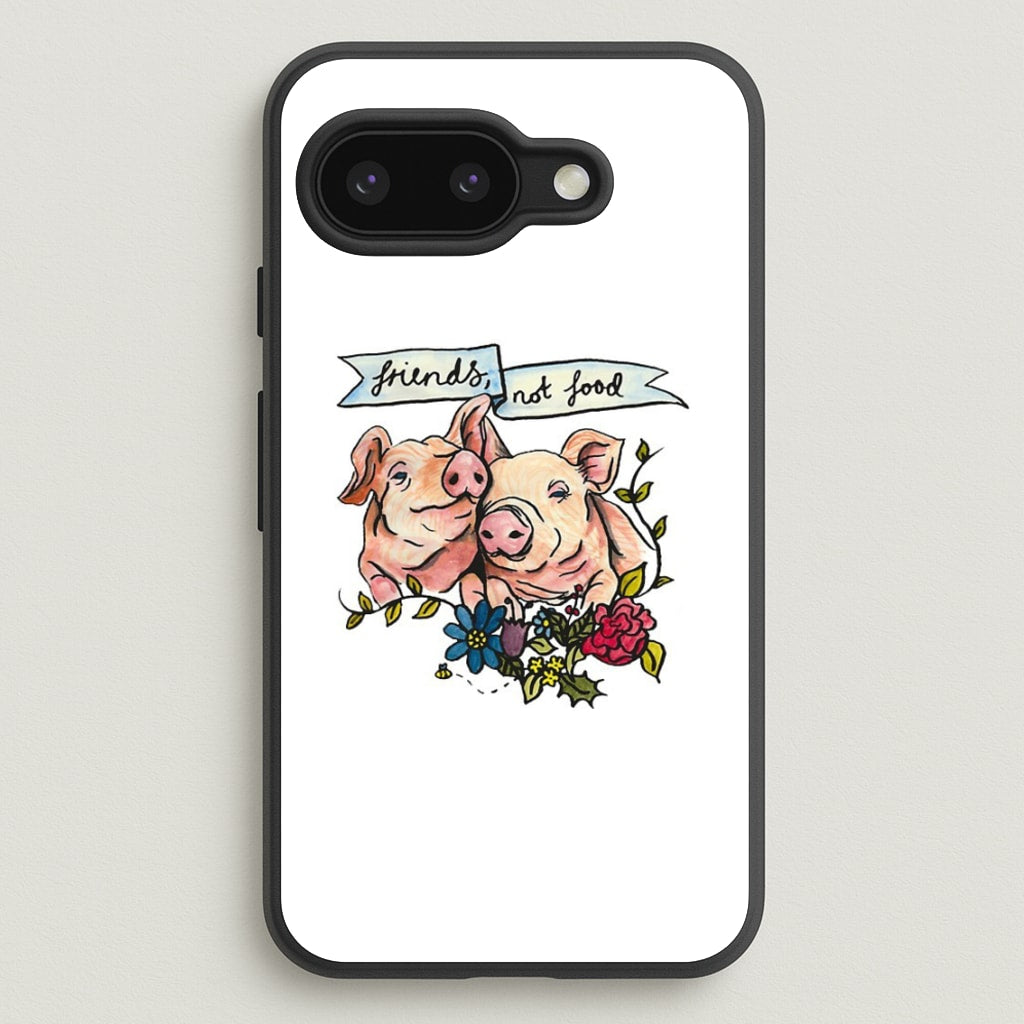 Friends Not Food - Vegan - Vegan Phone Case for Google Pixel 9a