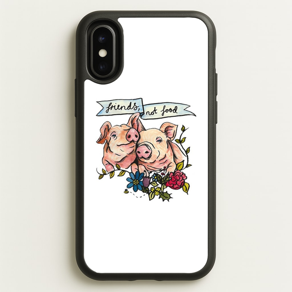 Friends Not Food - Vegan - Vegan Phone Case for iPhone X / XS