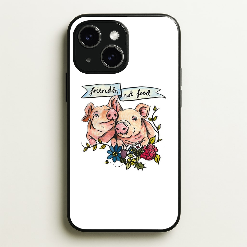 Friends Not Food - Vegan - Vegan Phone Case for iPhone 15