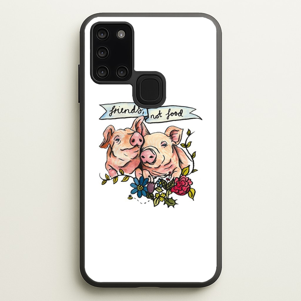 Friends Not Food - Vegan - Vegan Phone Case for Galaxy A21s