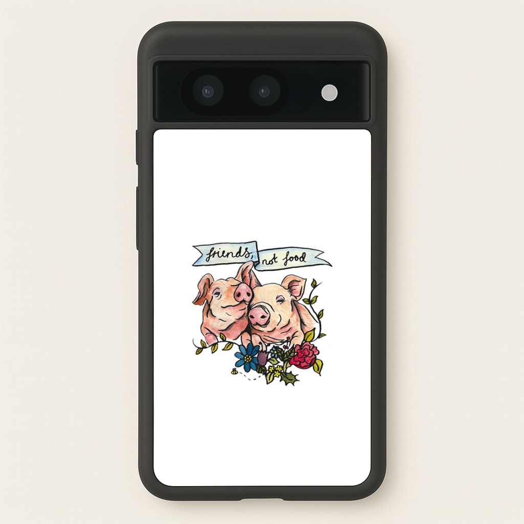 Friends Not Food - Vegan - Vegan Phone Case for Google Pixel 8a