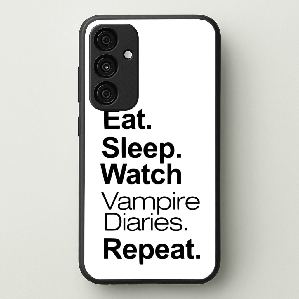 Eat Sleep Watch VPD Repeat - marble Phone Case for Galaxy A55