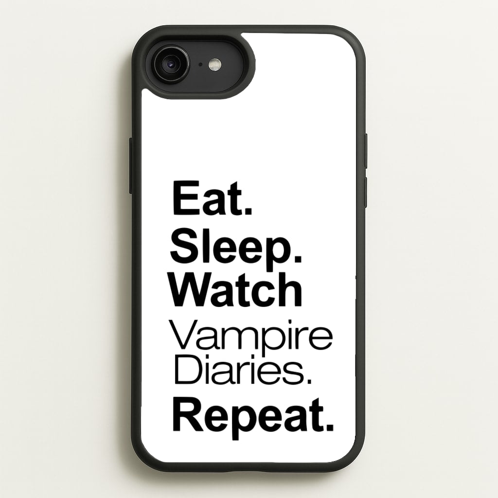 Eat Sleep Watch VPD Repeat - marble Phone Case for iPhone 6 Plus / 7 Plus / 8 Plus