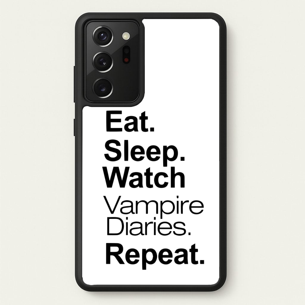 Eat Sleep Watch VPD Repeat - marble Phone Case for Galaxy Note 20 Ultra