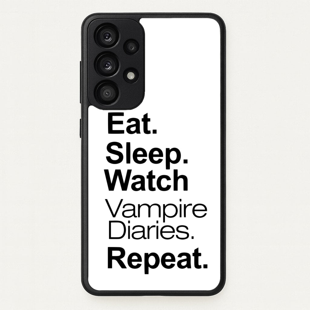 Eat Sleep Watch VPD Repeat - marble Phone Case for Galaxy A53