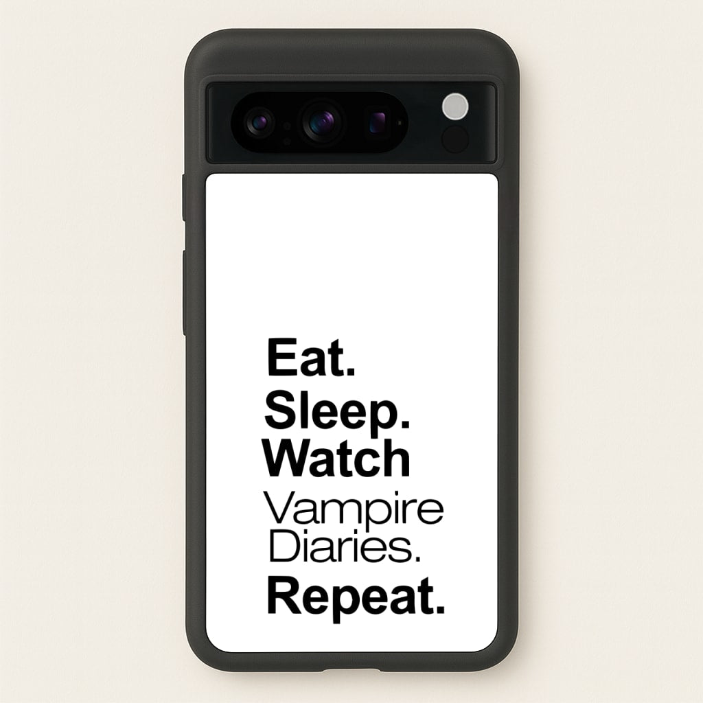 Eat Sleep Watch VPD Repeat - marble Phone Case for Google Pixel 8 Pro