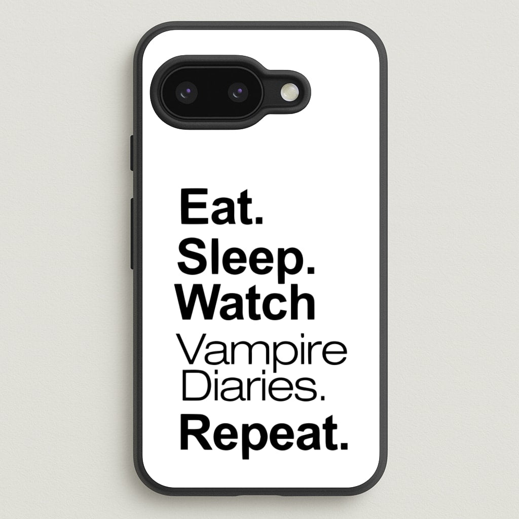 Eat Sleep Watch VPD Repeat - marble Phone Case for Google Pixel 9a