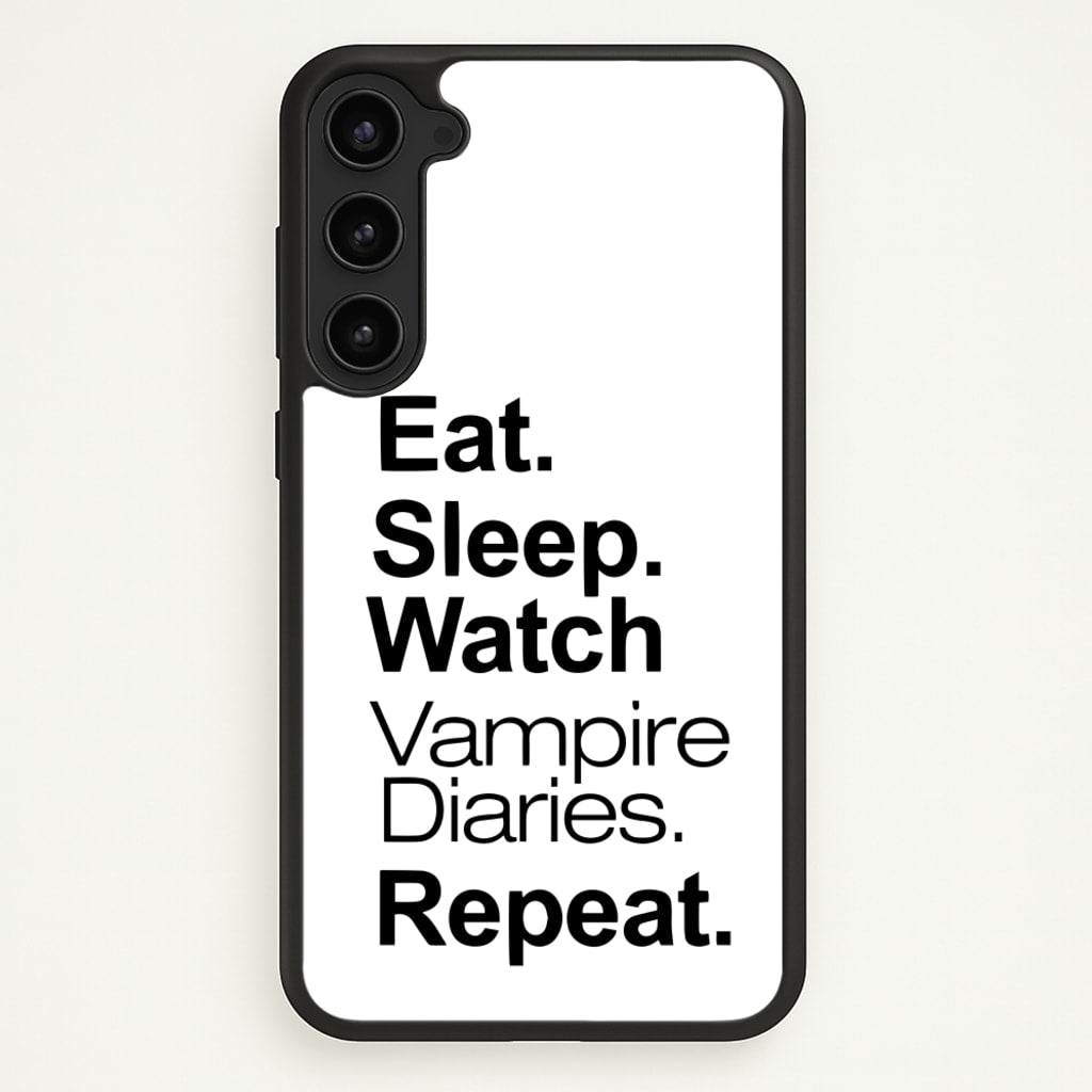 Eat Sleep Watch VPD Repeat - marble Phone Case for Galaxy S23 Plus