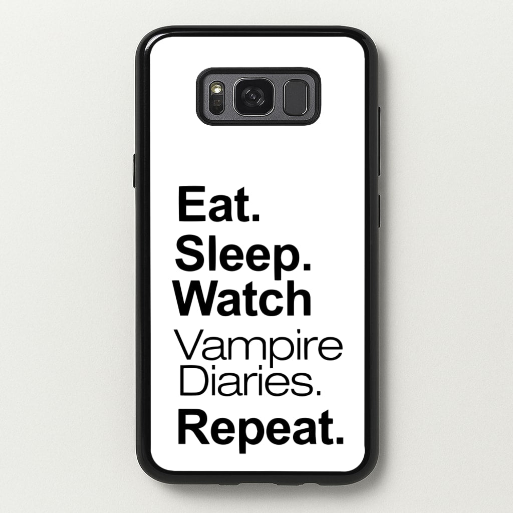 Eat Sleep Watch VPD Repeat - marble Phone Case for Galaxy S8 Plus