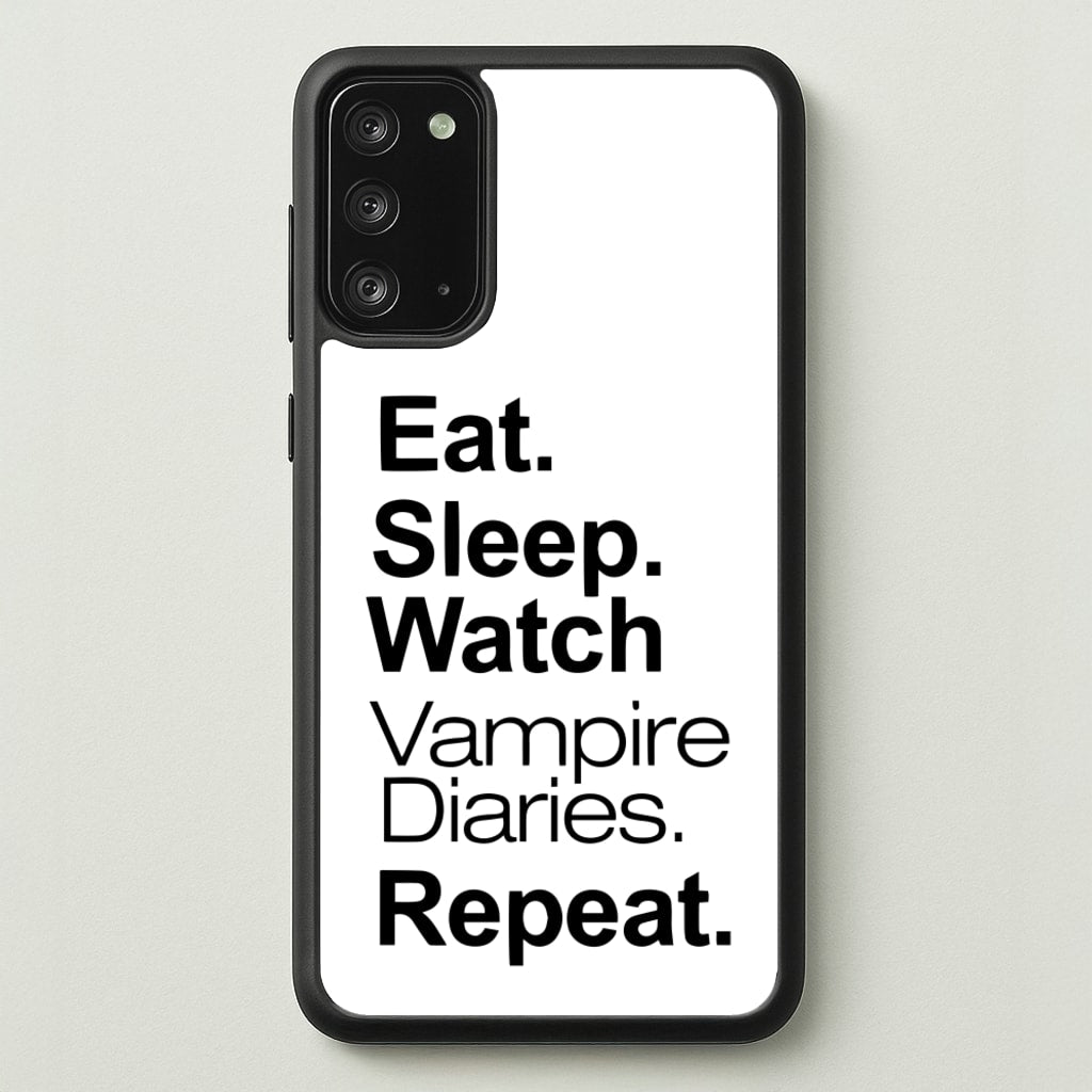 Eat Sleep Watch VPD Repeat - marble Phone Case for Galaxy Note 20