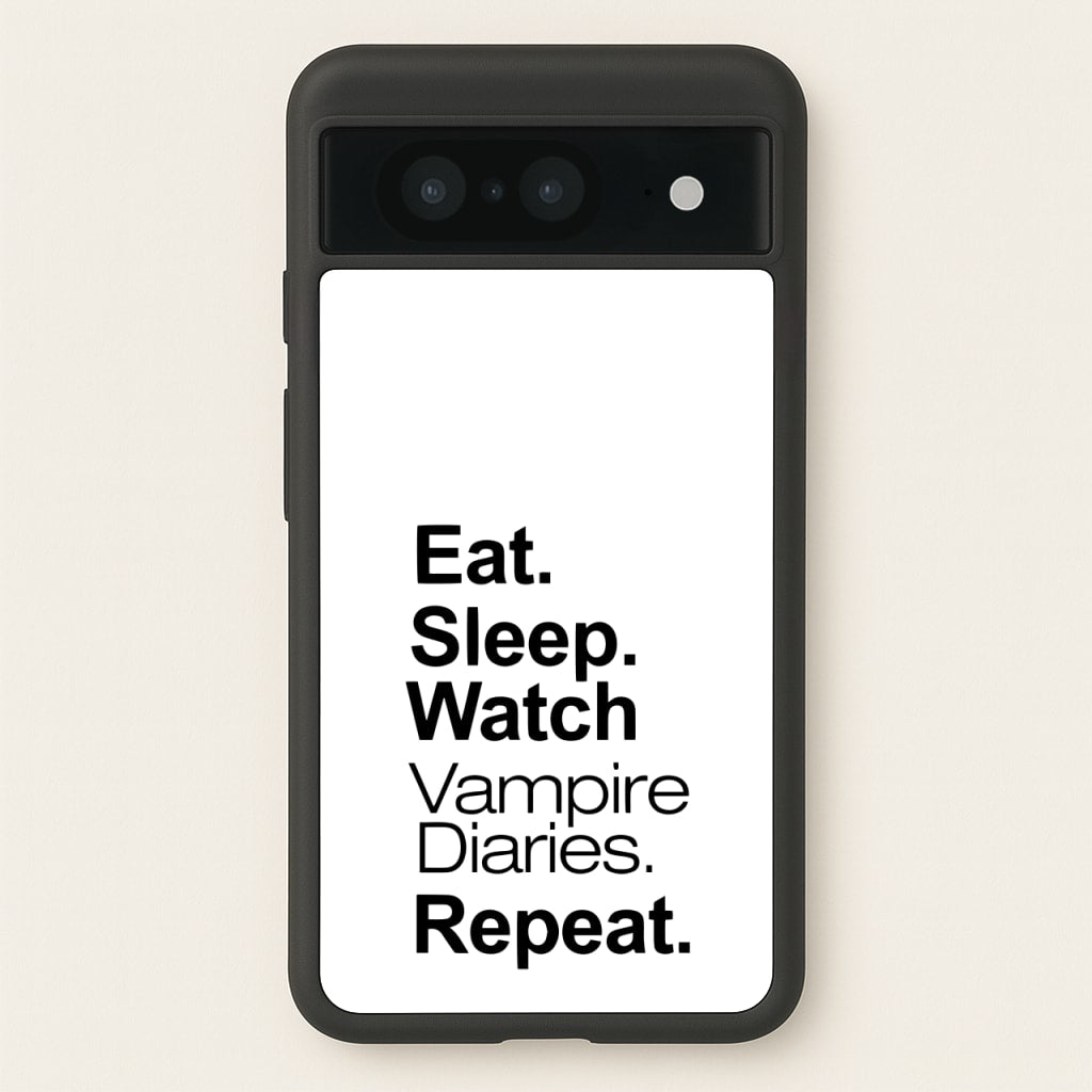 Eat Sleep Watch VPD Repeat - marble Phone Case for Google Pixel 8