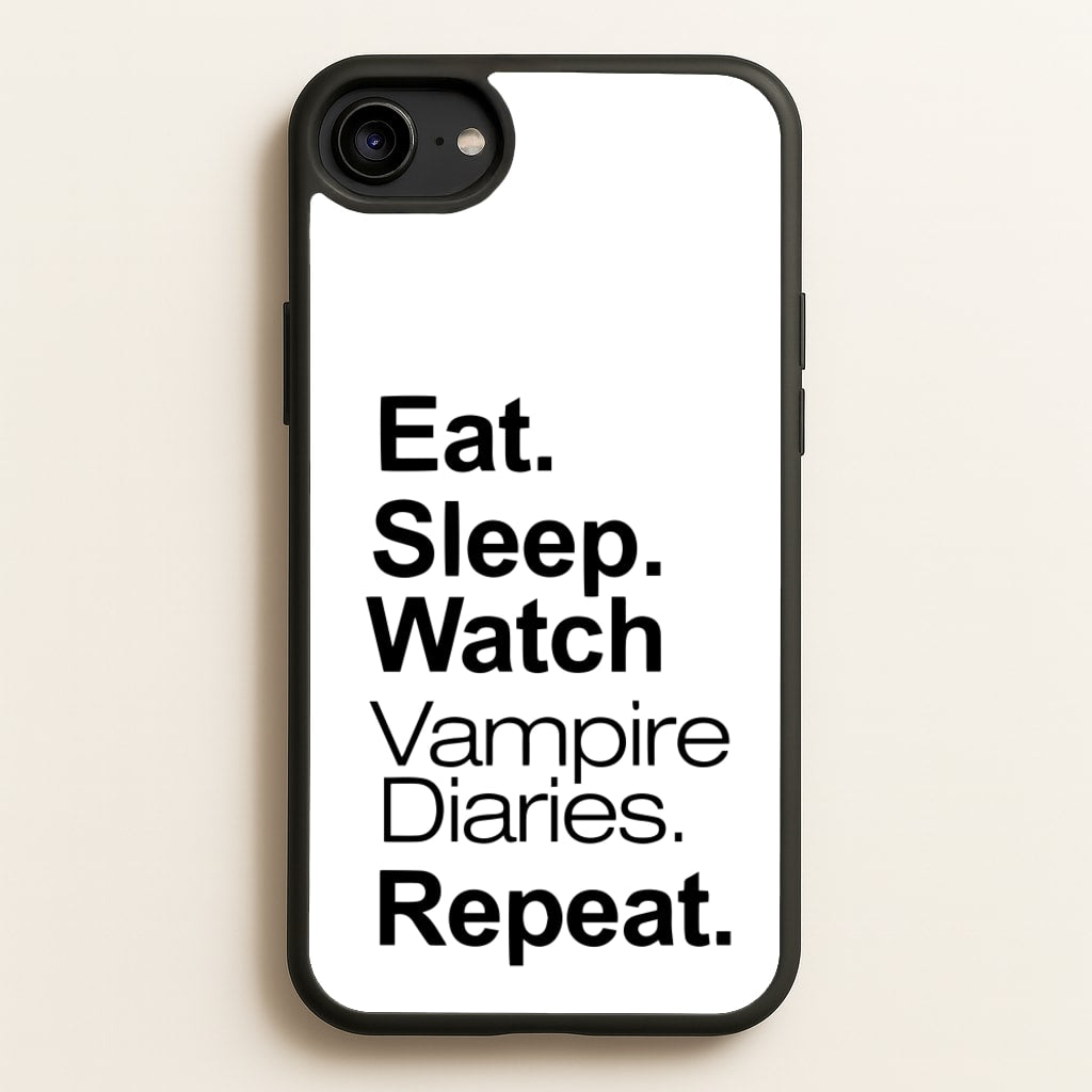 Eat Sleep Watch VPD Repeat - marble Phone Case for iPhone 6 / 7 / 8 / SE