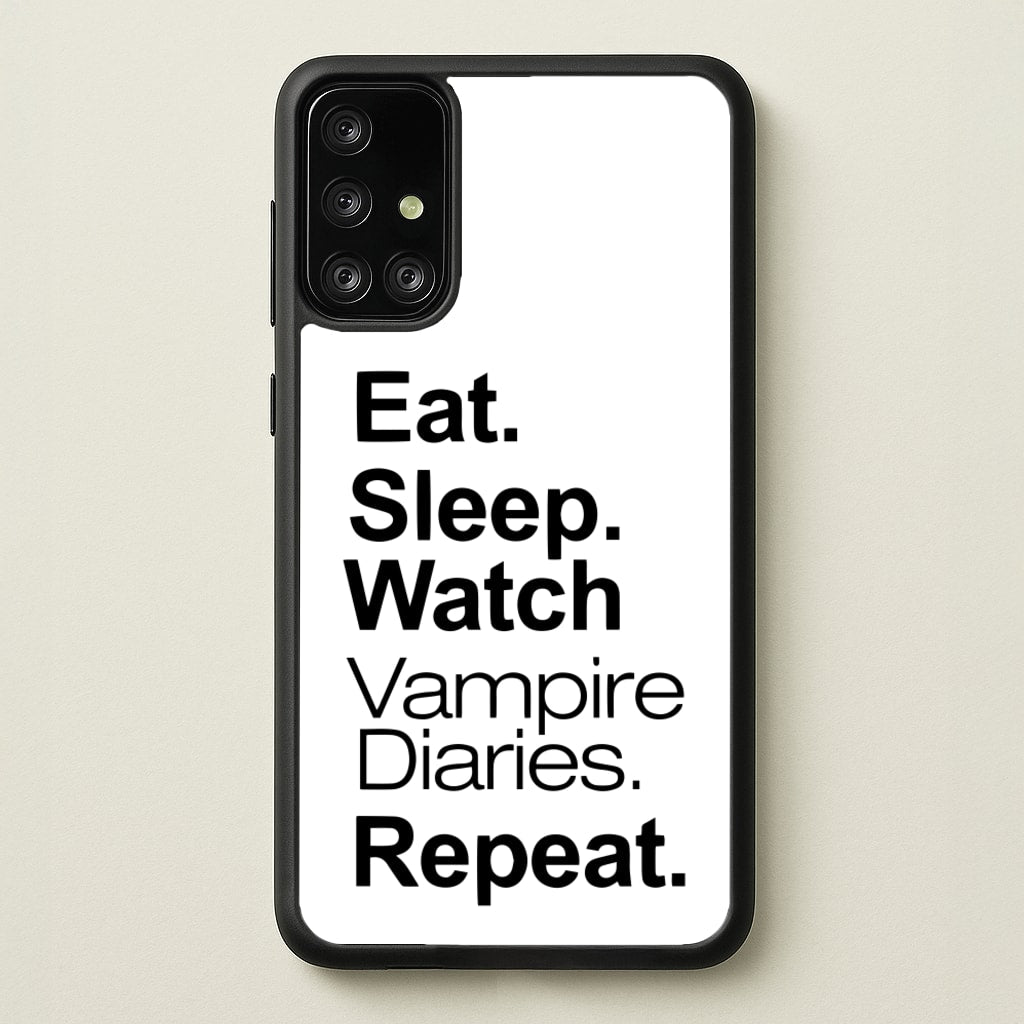 Eat Sleep Watch VPD Repeat - marble Phone Case for Galaxy A71