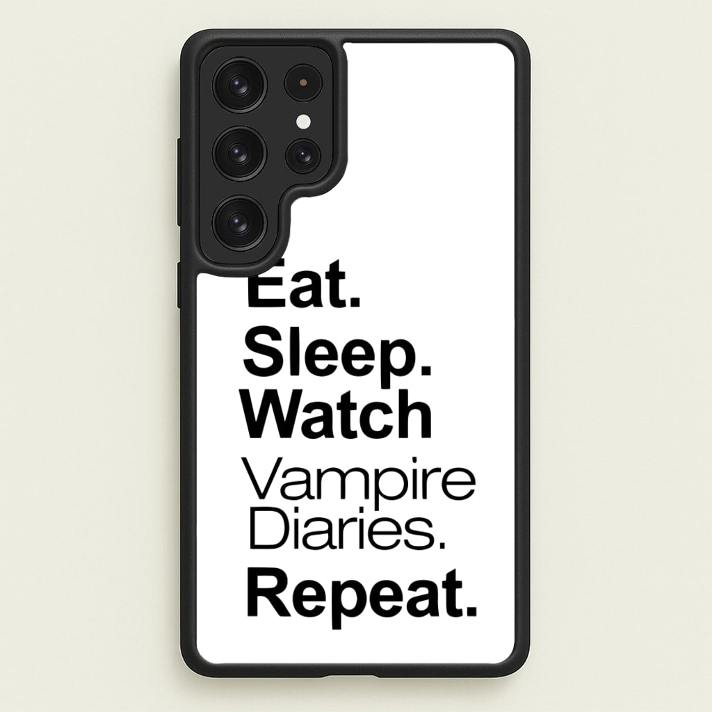 Eat Sleep Watch VPD Repeat - marble Phone Case for Galaxy S22 Ultra