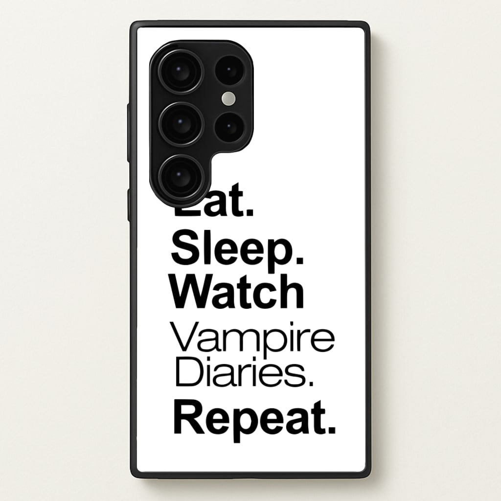 Eat Sleep Watch VPD Repeat - marble Phone Case for Galaxy S24 Ultra