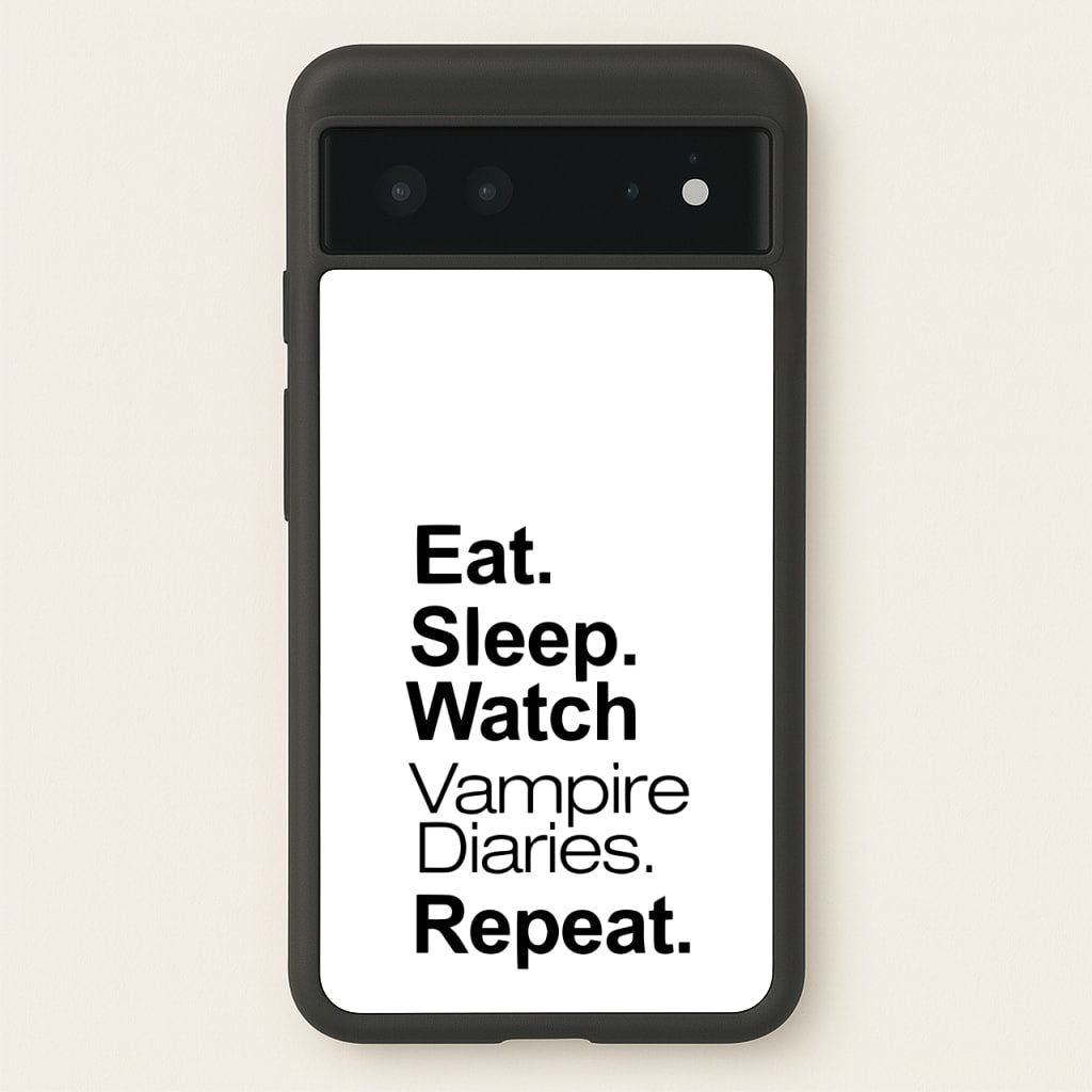 Eat Sleep Watch VPD Repeat - marble Phone Case for Google Pixel 6