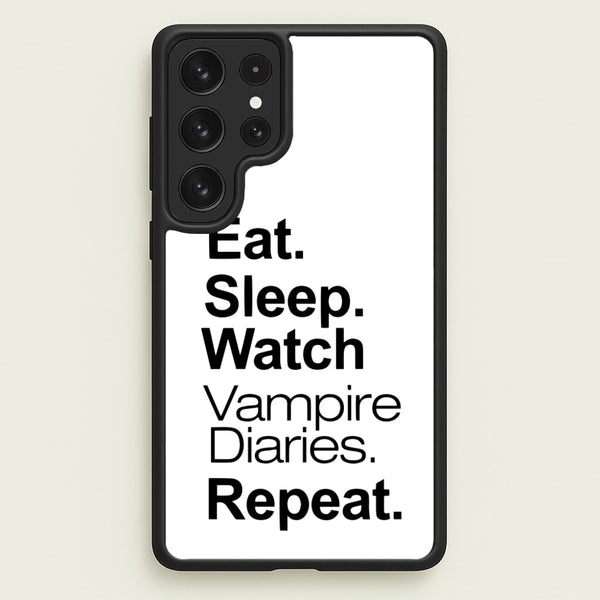 Eat Sleep Watch VPD Repeat - marble Phone Case for Galaxy S23 Ultra