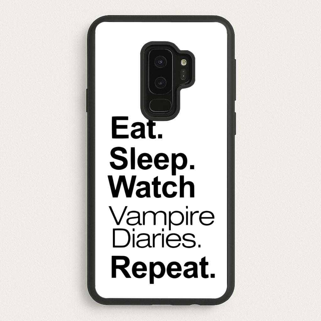 Eat Sleep Watch VPD Repeat - marble Phone Case for Galaxy S9 Plus