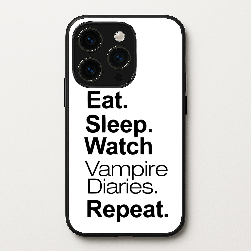 Eat Sleep Watch VPD Repeat - marble Phone Case for iPhone 15 Pro