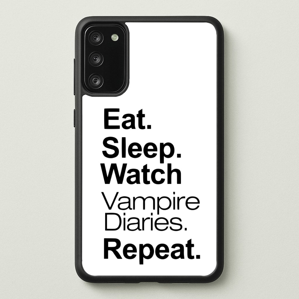 Eat Sleep Watch VPD Repeat - marble Phone Case for Galaxy S20FE