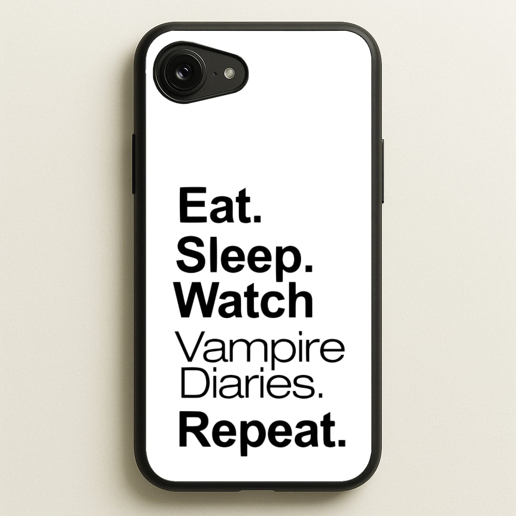 Eat Sleep Watch VPD Repeat - marble Phone Case for iPhone 16e