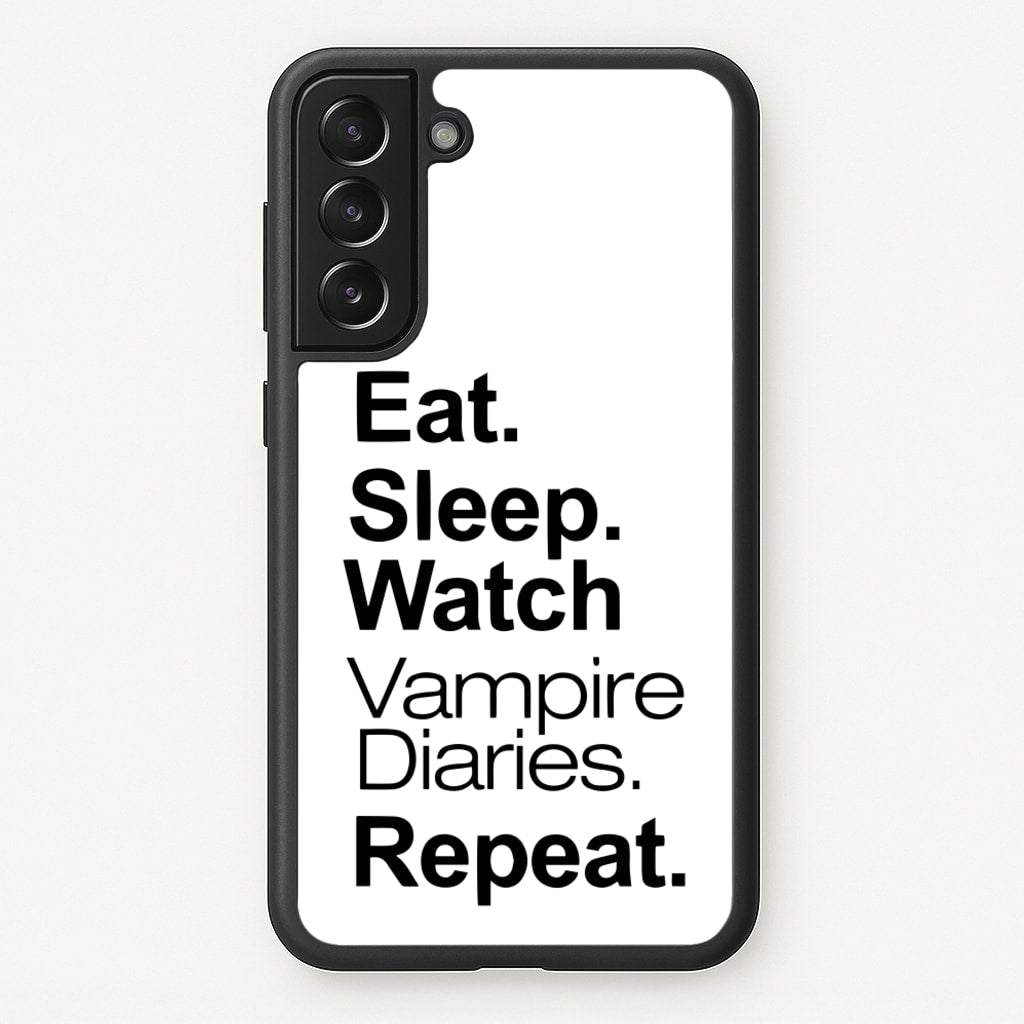 Eat Sleep Watch VPD Repeat - marble Phone Case for Galaxy S21FE