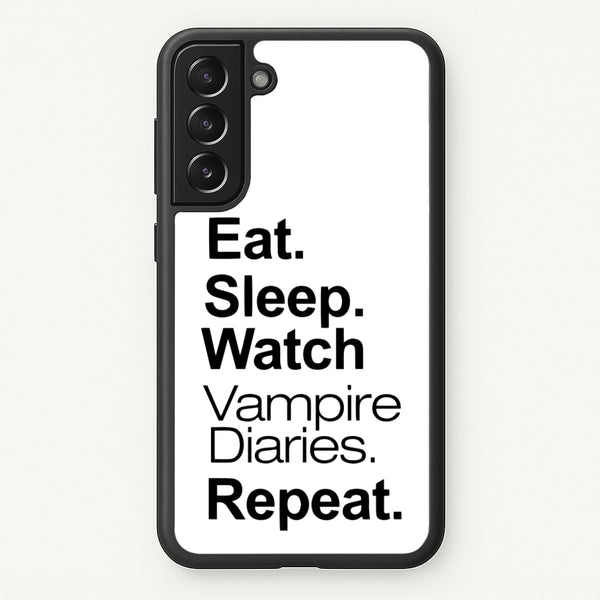 Eat Sleep Watch VPD Repeat - marble Phone Case for Galaxy S21FE