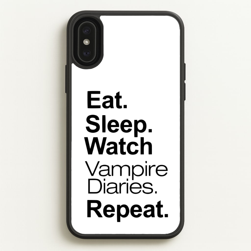 Eat Sleep Watch VPD Repeat - marble Phone Case for iPhone XS Max