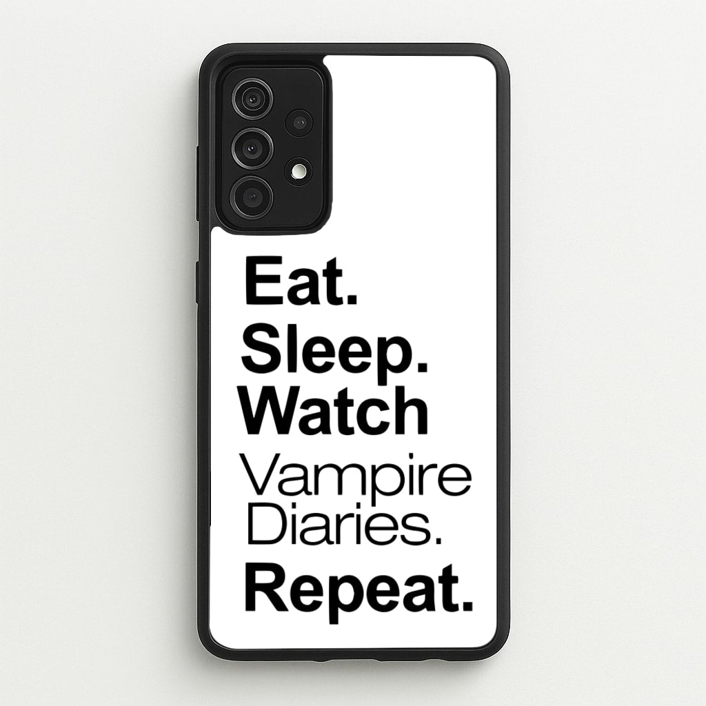 Eat Sleep Watch VPD Repeat - marble Phone Case for Galaxy A52 / A52s