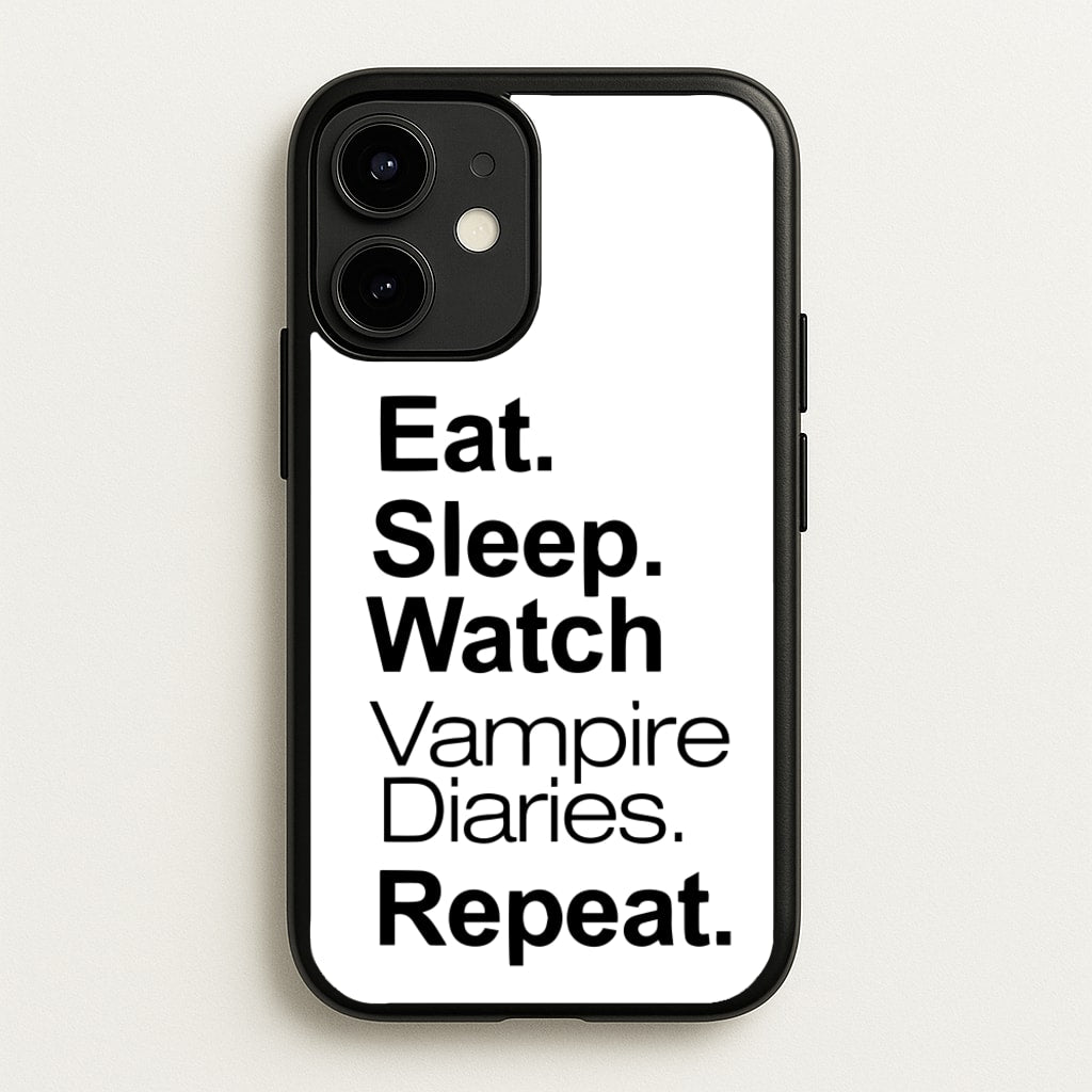Eat Sleep Watch VPD Repeat - marble Phone Case for iPhone 12 / 12 Pro