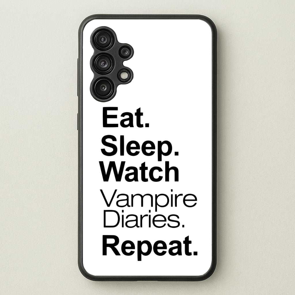 Eat Sleep Watch VPD Repeat - marble Phone Case for Galaxy A13