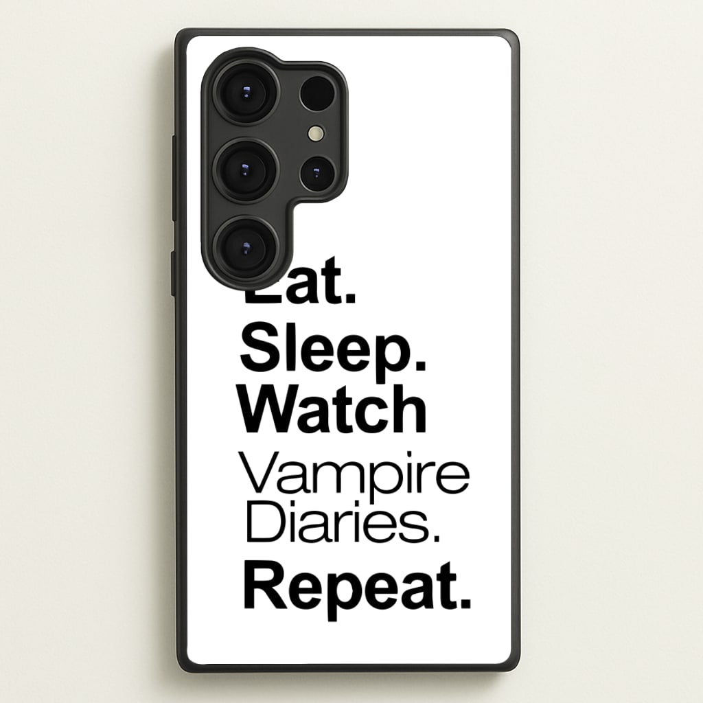 Eat Sleep Watch VPD Repeat - marble Phone Case for Galaxy S25 Ultra