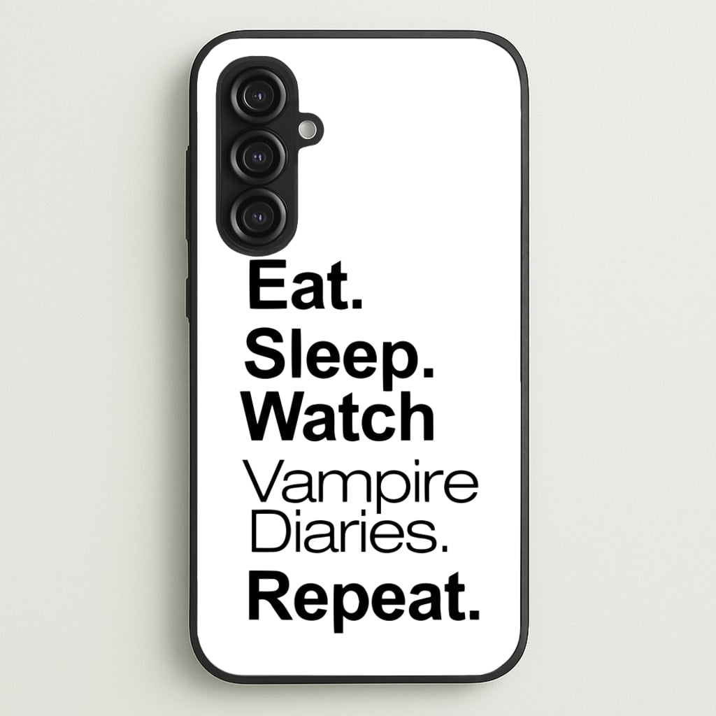 Eat Sleep Watch VPD Repeat - marble Phone Case for Galaxy S23FE