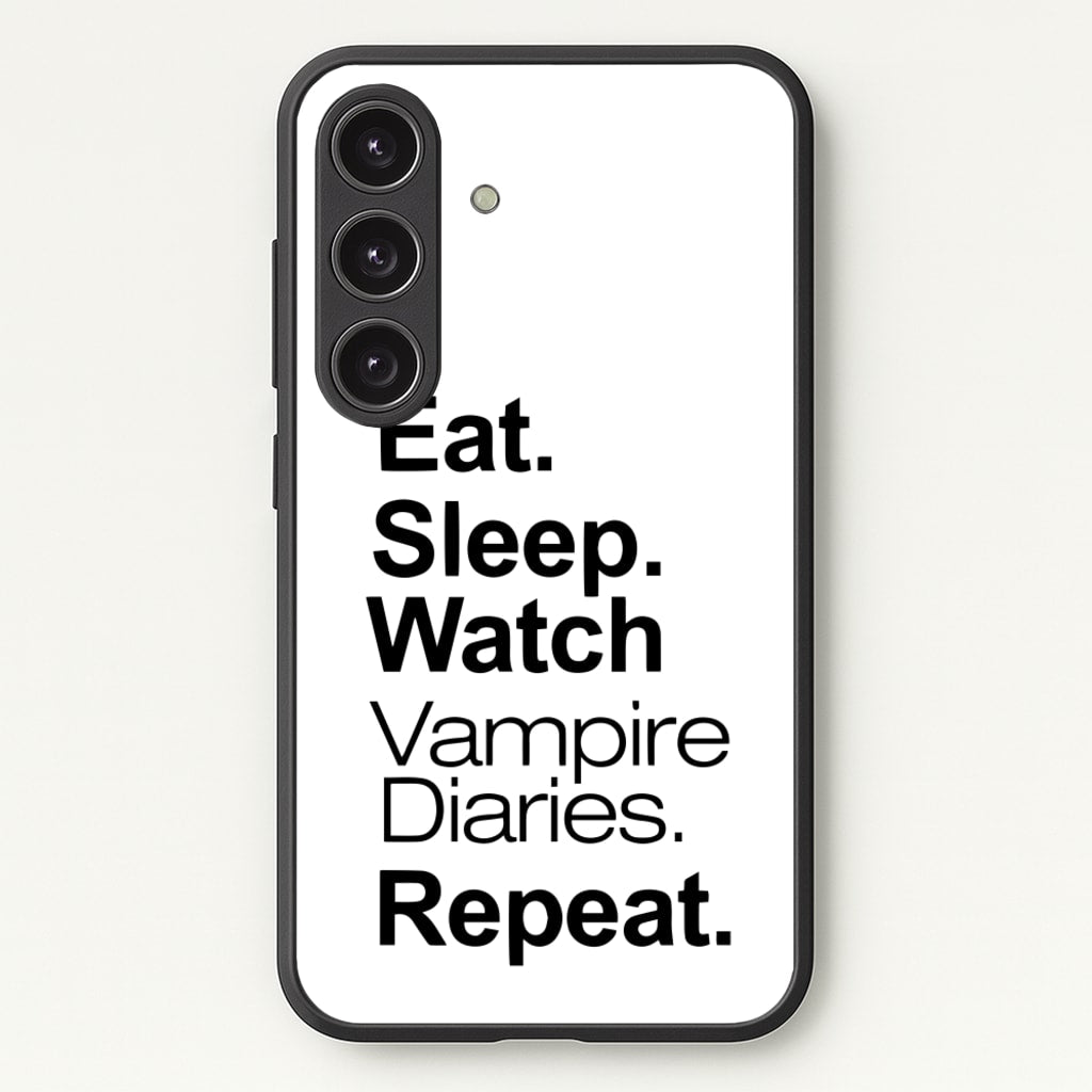 Eat Sleep Watch VPD Repeat - marble Phone Case for Galaxy S24FE