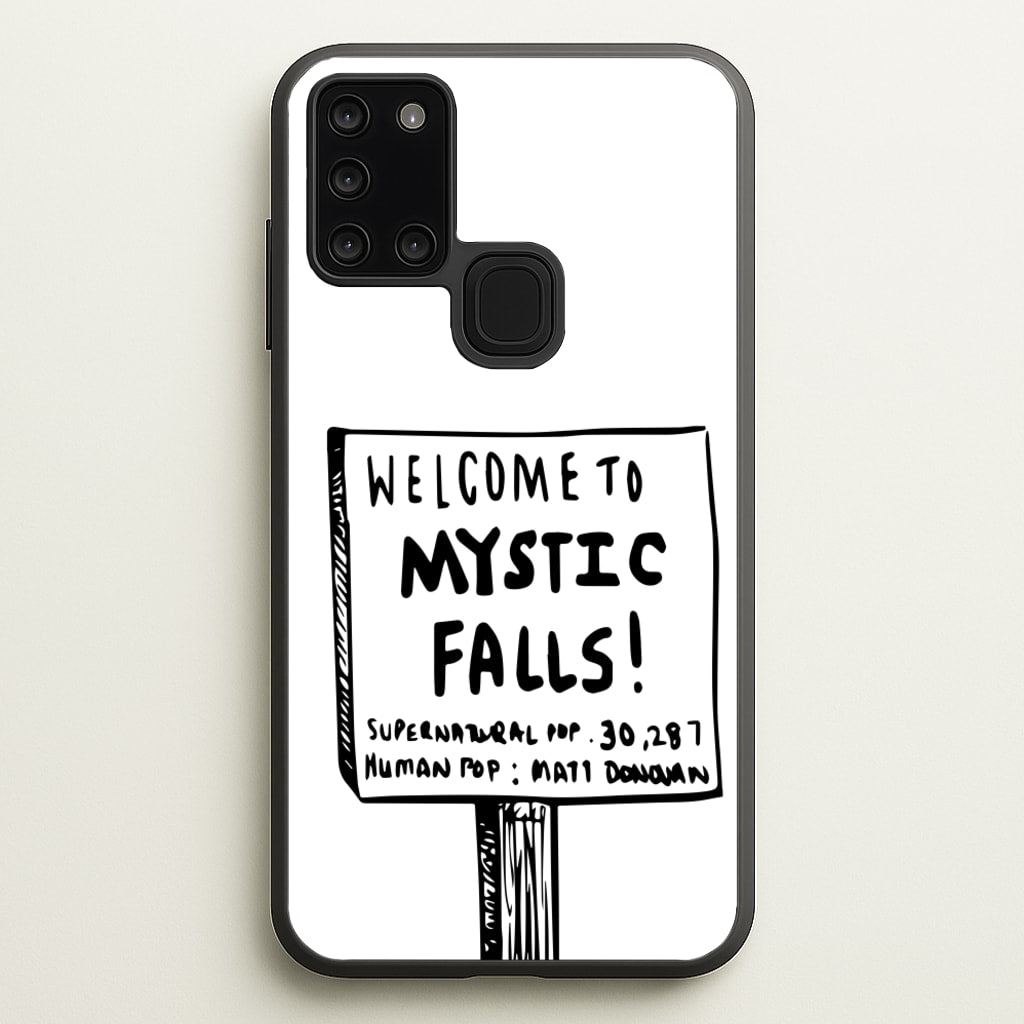 Welcome to Mystic Falls - VD - Vampire Diaries Phone Case for Galaxy A21s