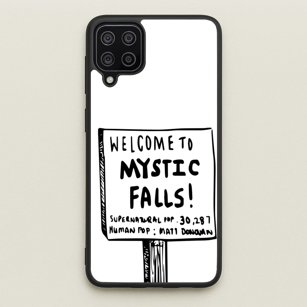 Welcome to Mystic Falls - VD - Vampire Diaries Phone Case for Galaxy A12