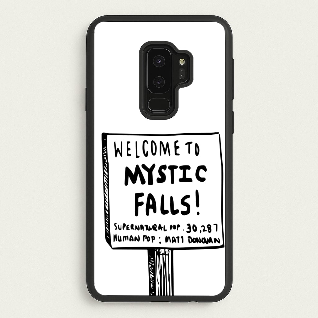Welcome to Mystic Falls - VD - Vampire Diaries Phone Case for Galaxy S9 Plus