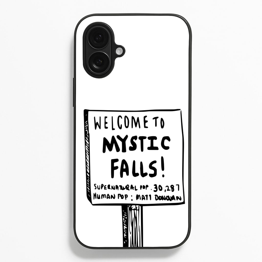Welcome to Mystic Falls - VD - Vampire Diaries Phone Case for iPhone 16 Plus