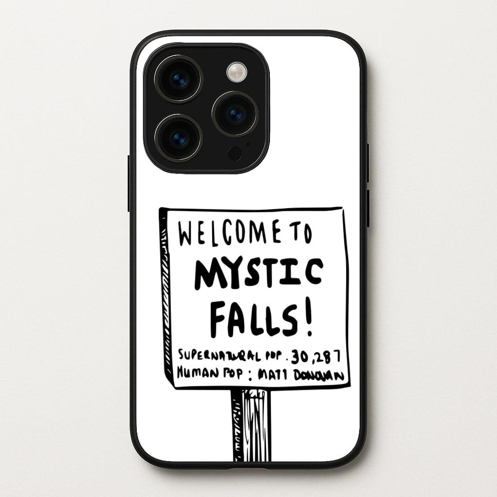 Welcome to Mystic Falls - VD - Vampire Diaries Phone Case for iPhone 15 Pro Max