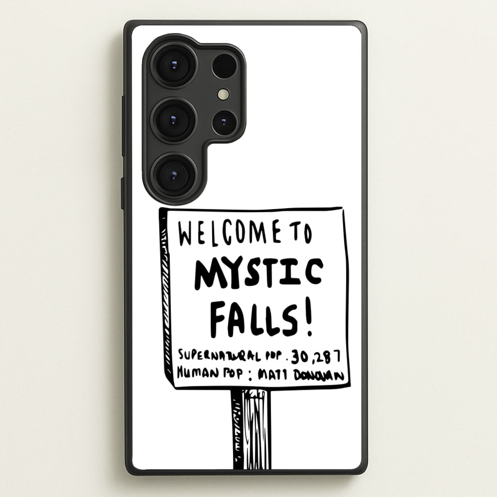Welcome to Mystic Falls - VD - Vampire Diaries Phone Case for Galaxy S25 Ultra