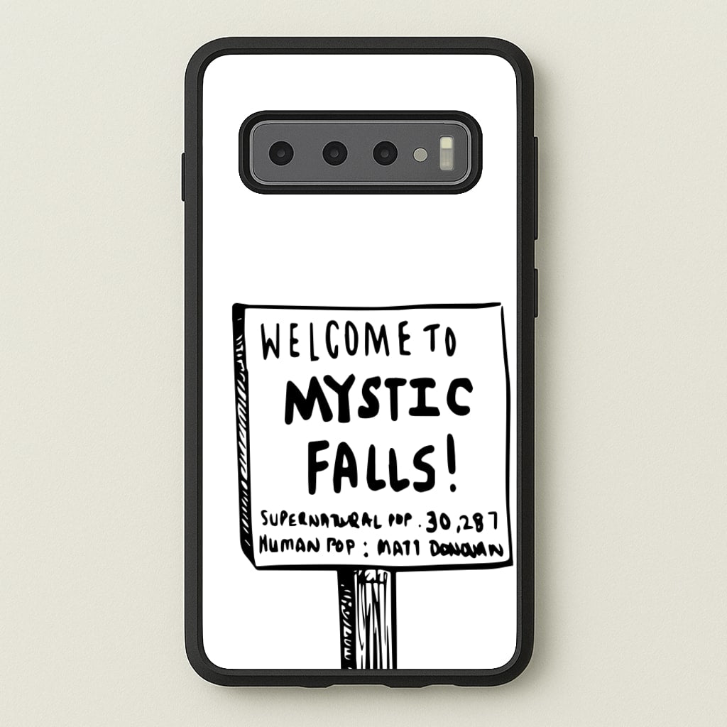 Welcome to Mystic Falls - VD - Vampire Diaries Phone Case for Galaxy S10