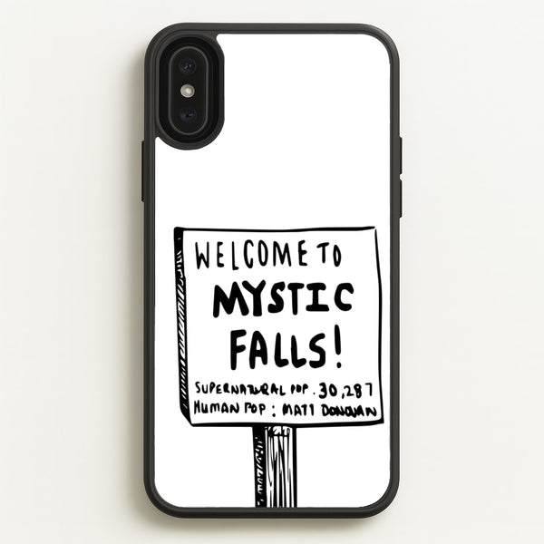 Welcome to Mystic Falls - VD - Vampire Diaries Phone Case for iPhone XS Max