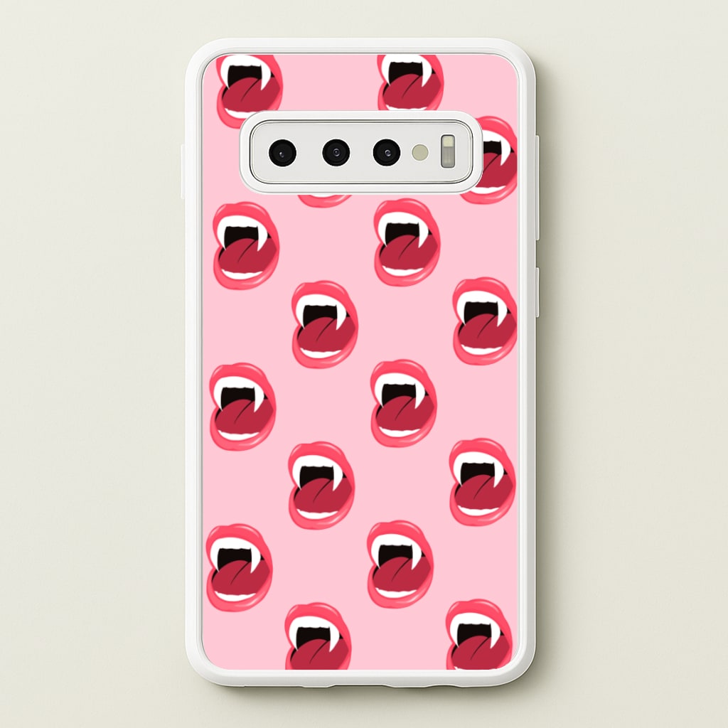 Vampire Pattern - Vampire Diaries Phone Case for Galaxy S10 Plus