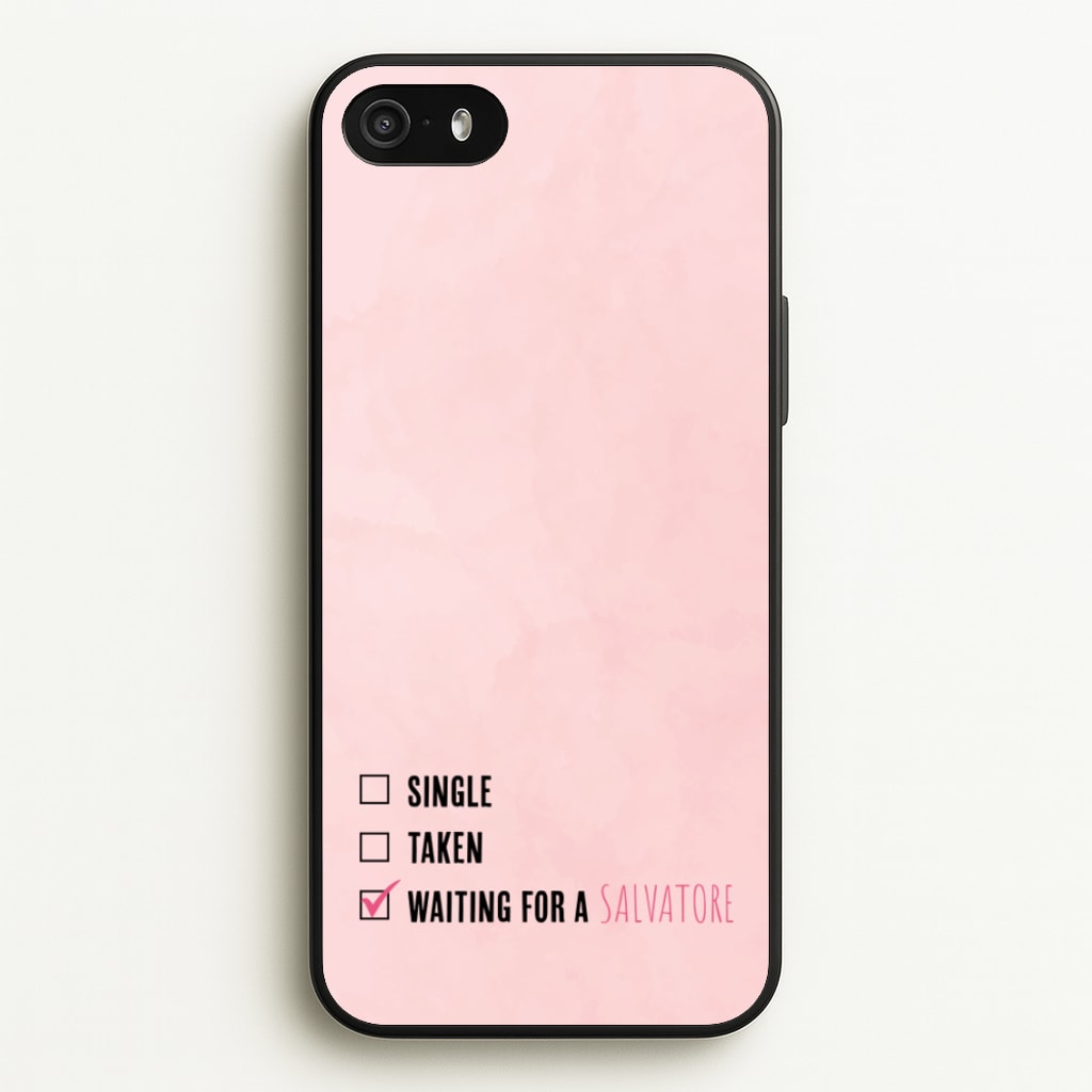 Waiting For A Salvatore - VD - Vampire Diaries Phone Case for iPhone 5 / 5s / SE 2016