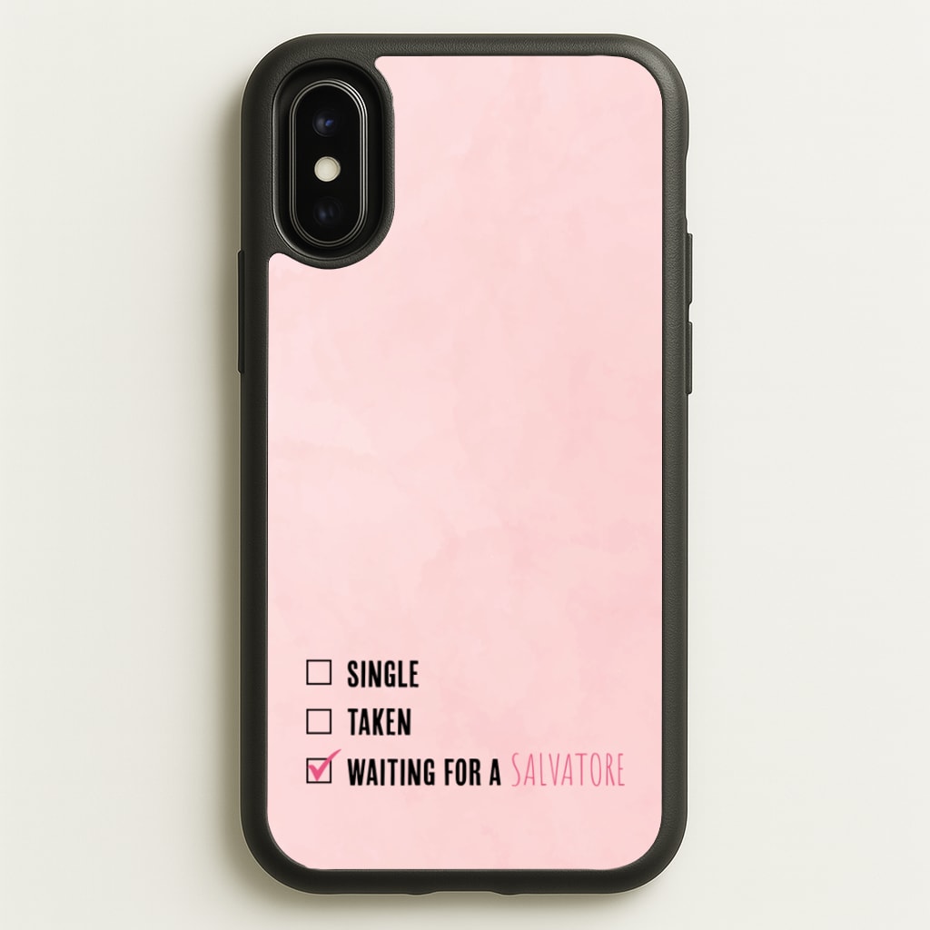 Waiting For A Salvatore - VD - Vampire Diaries Phone Case for iPhone X / XS