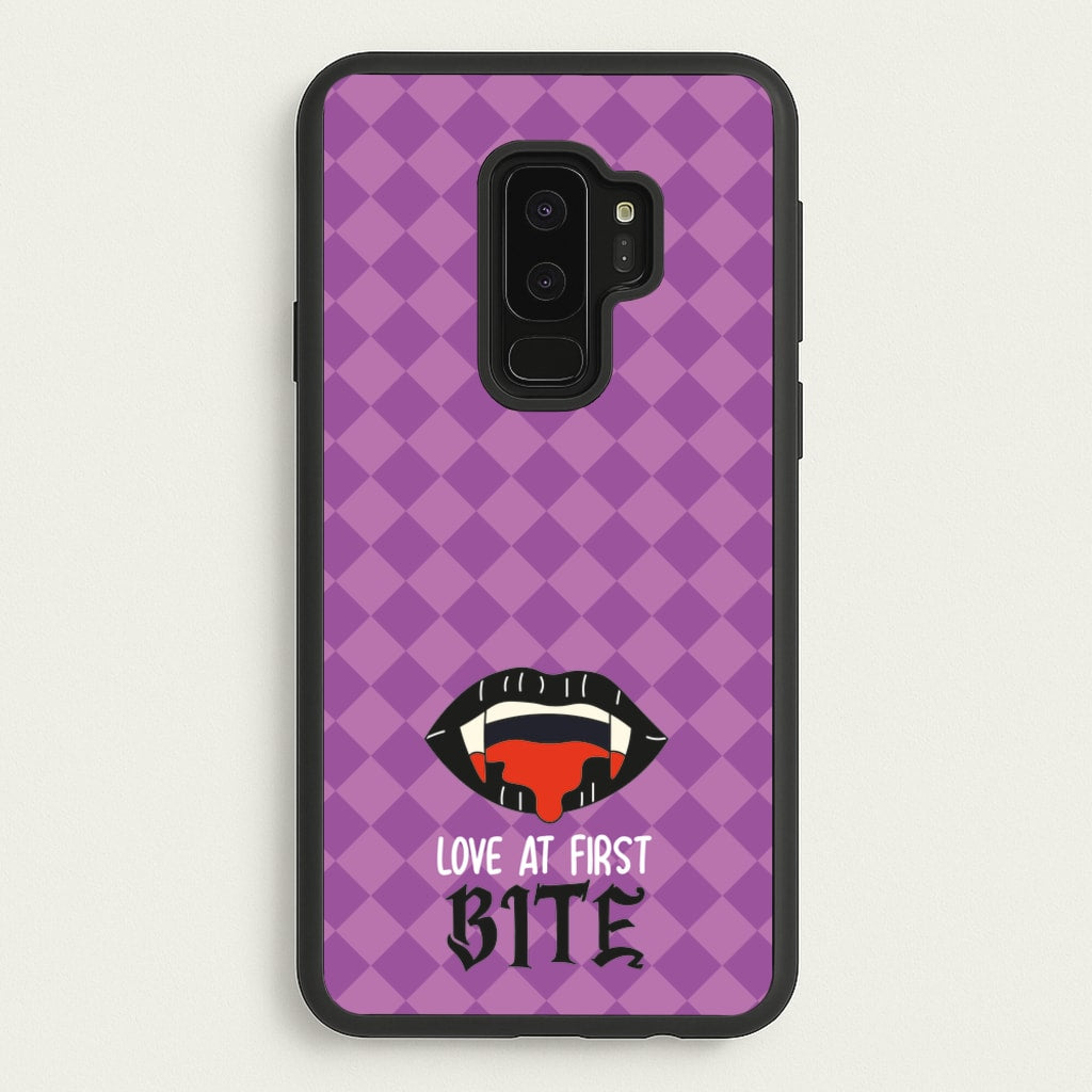 Love At First Bite - VD - Vampire Diaries Phone Case for Galaxy S9 Plus