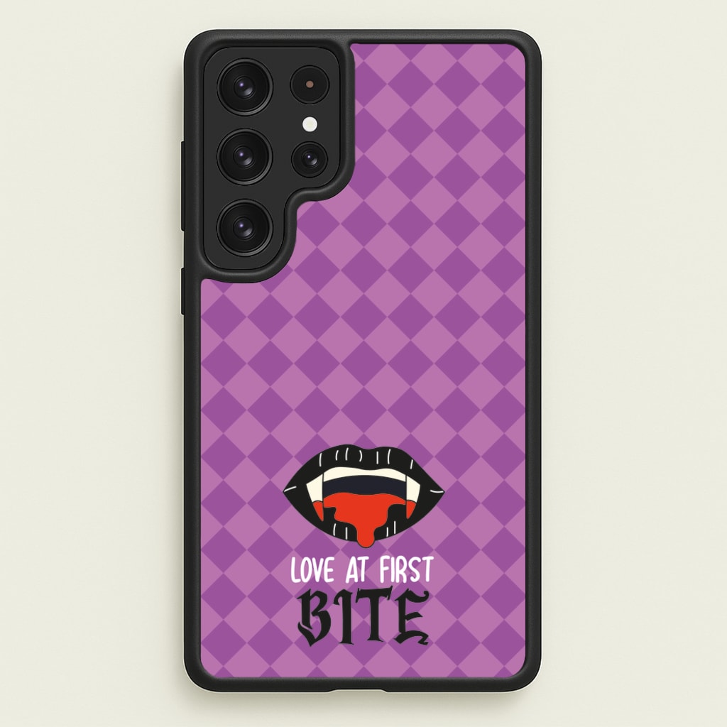 Love At First Bite - VD - Vampire Diaries Phone Case for Galaxy S22 Ultra