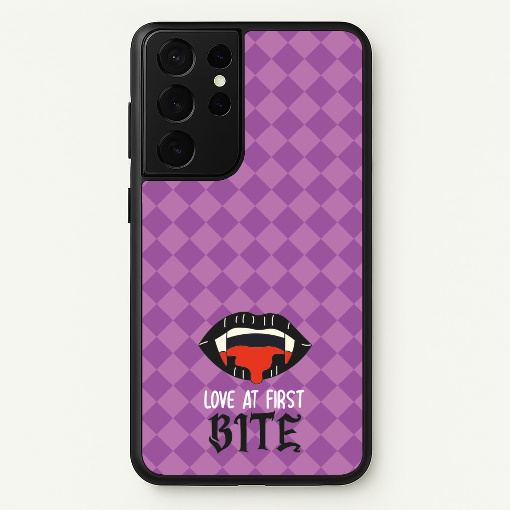 Love At First Bite - VD - Vampire Diaries Phone Case for Galaxy S21 Ultra